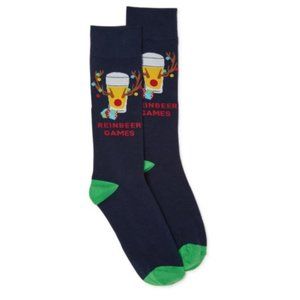 5/$15 Men’s  Reinbeer Games Crew Socks - Reindeer